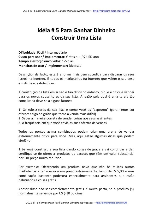 Ebook Como Ganhar Dinheiro Na Internet